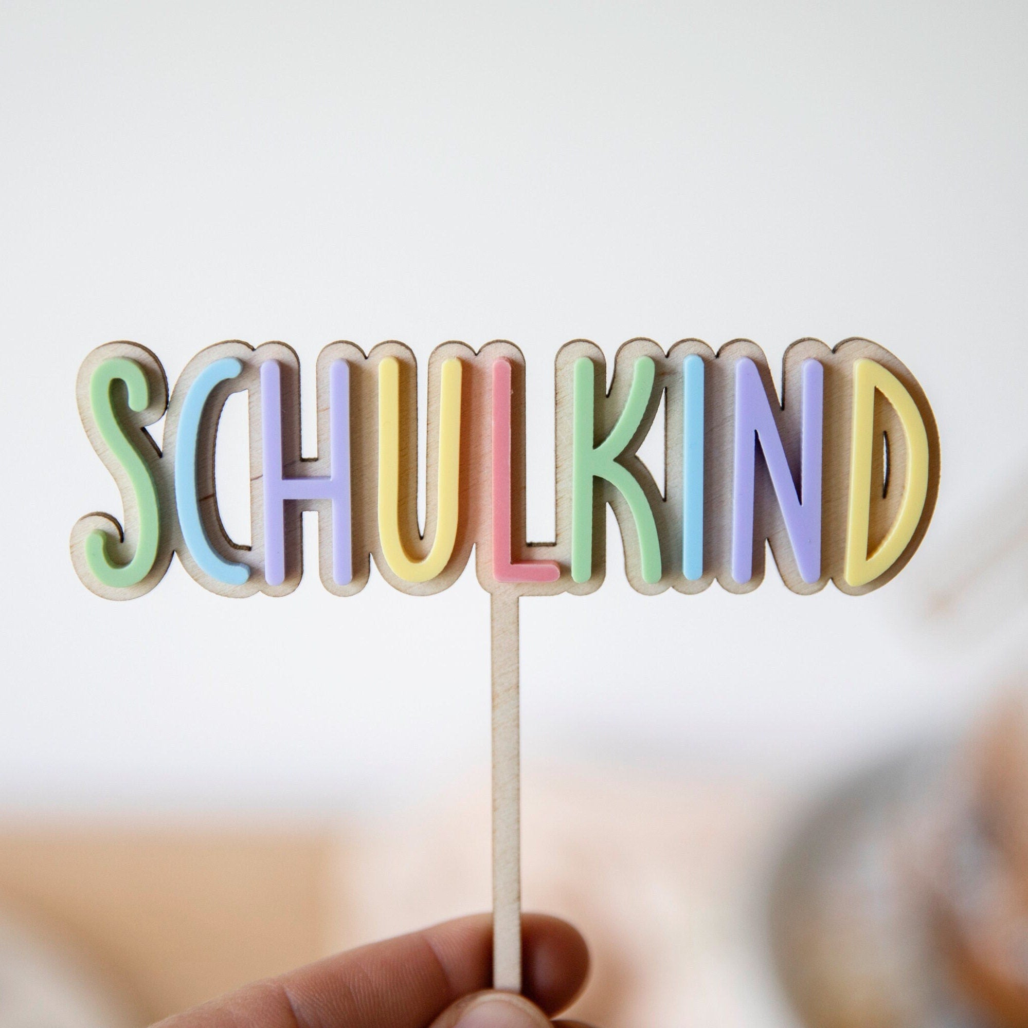 Caketopper Schulkind personalisiert / Deko Einschulung / Caketopper Schulanfang / Einschulung Geschenk / Einschulung 2024