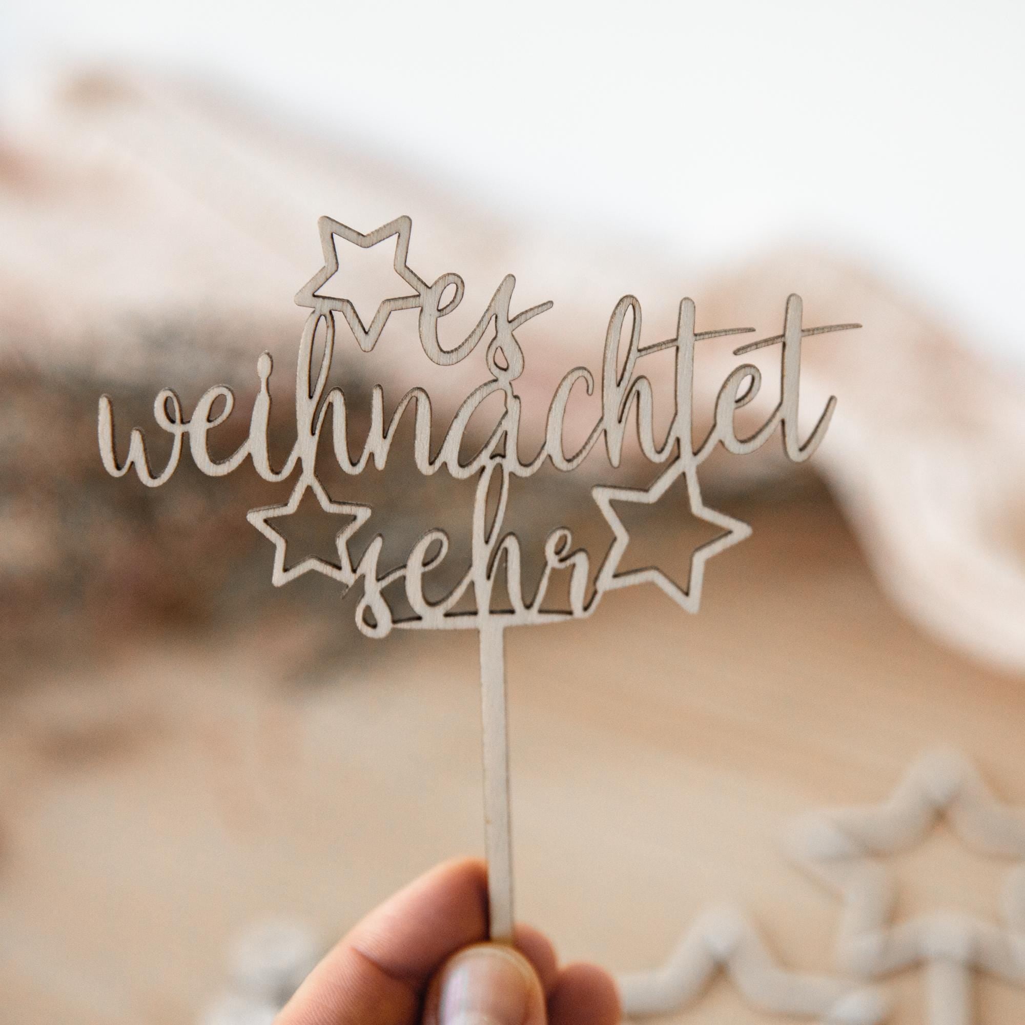 Erweiterung Holzkranz Weihnachten / Geburtstagsteller Advent / Stecker Holzkranz Advent / Adventskranz