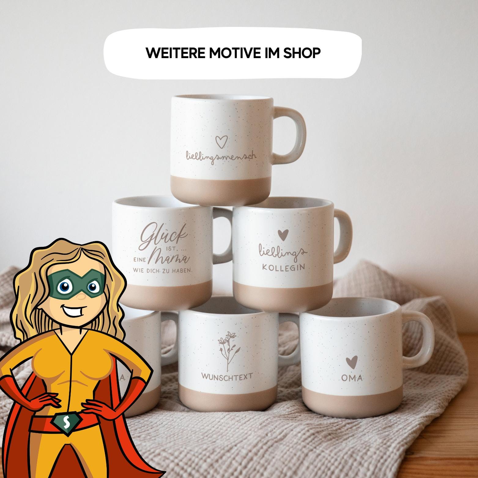 Personalisierte Tasse mit handschriftlicher Gravur