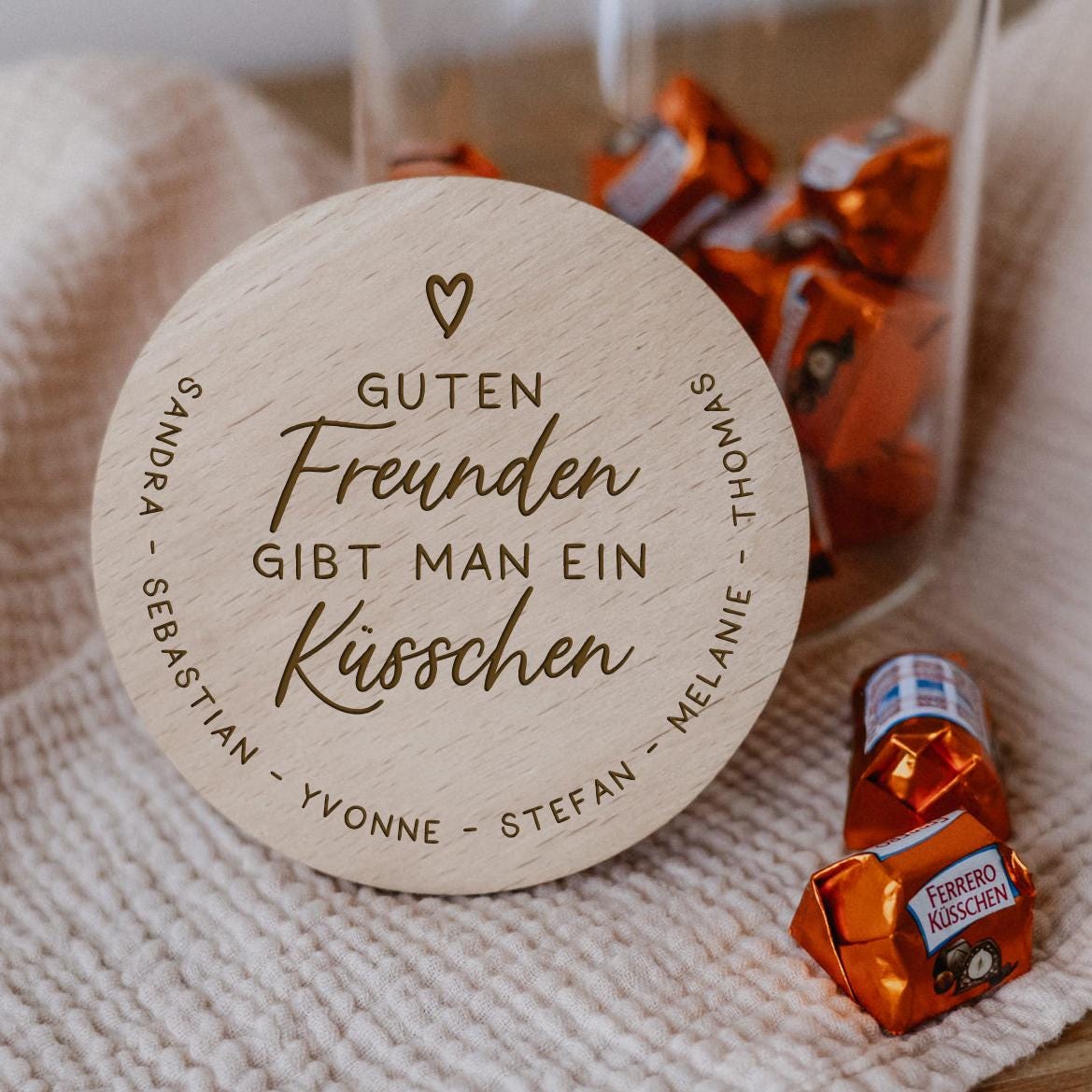 Personalisiertes Vorratsglas Geschenk für gute Freunde