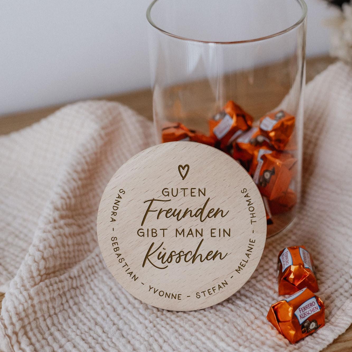 Vorratsglas für Freunde personalisiert