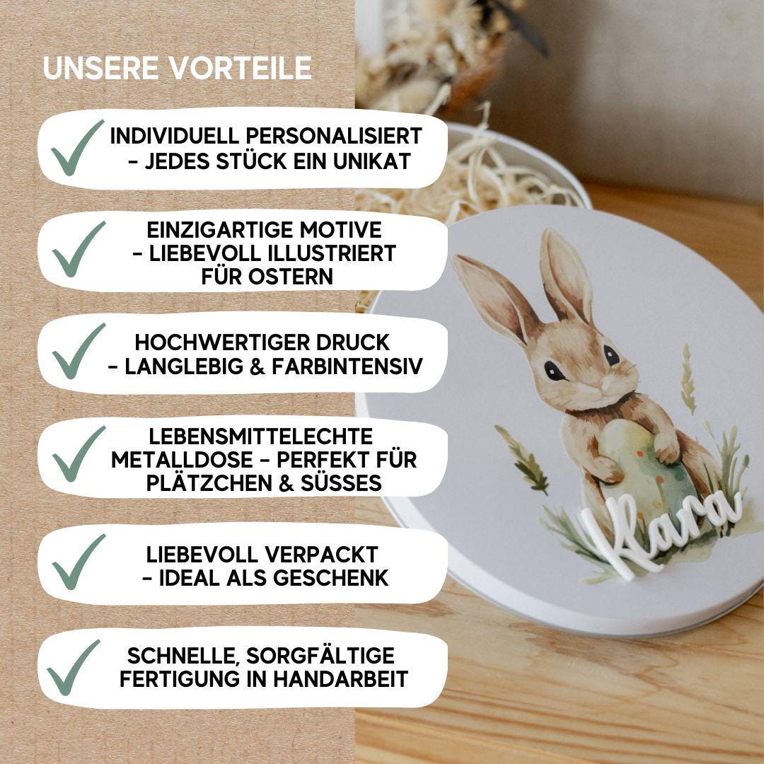 Runde Osterdose personalisiert befüllbar mit Süßigkeiten