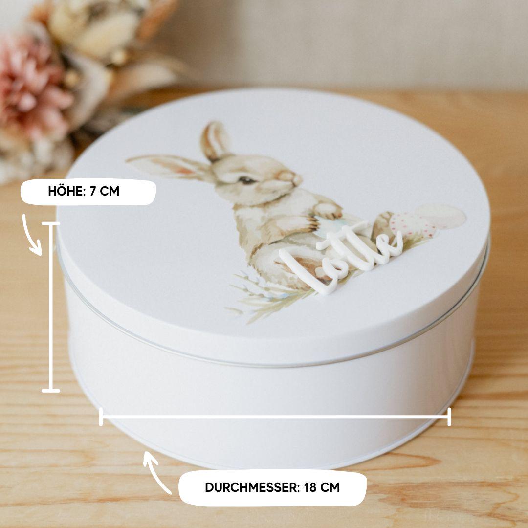 Wiederverwendbare Keksdose mit Osterhasenmotiv