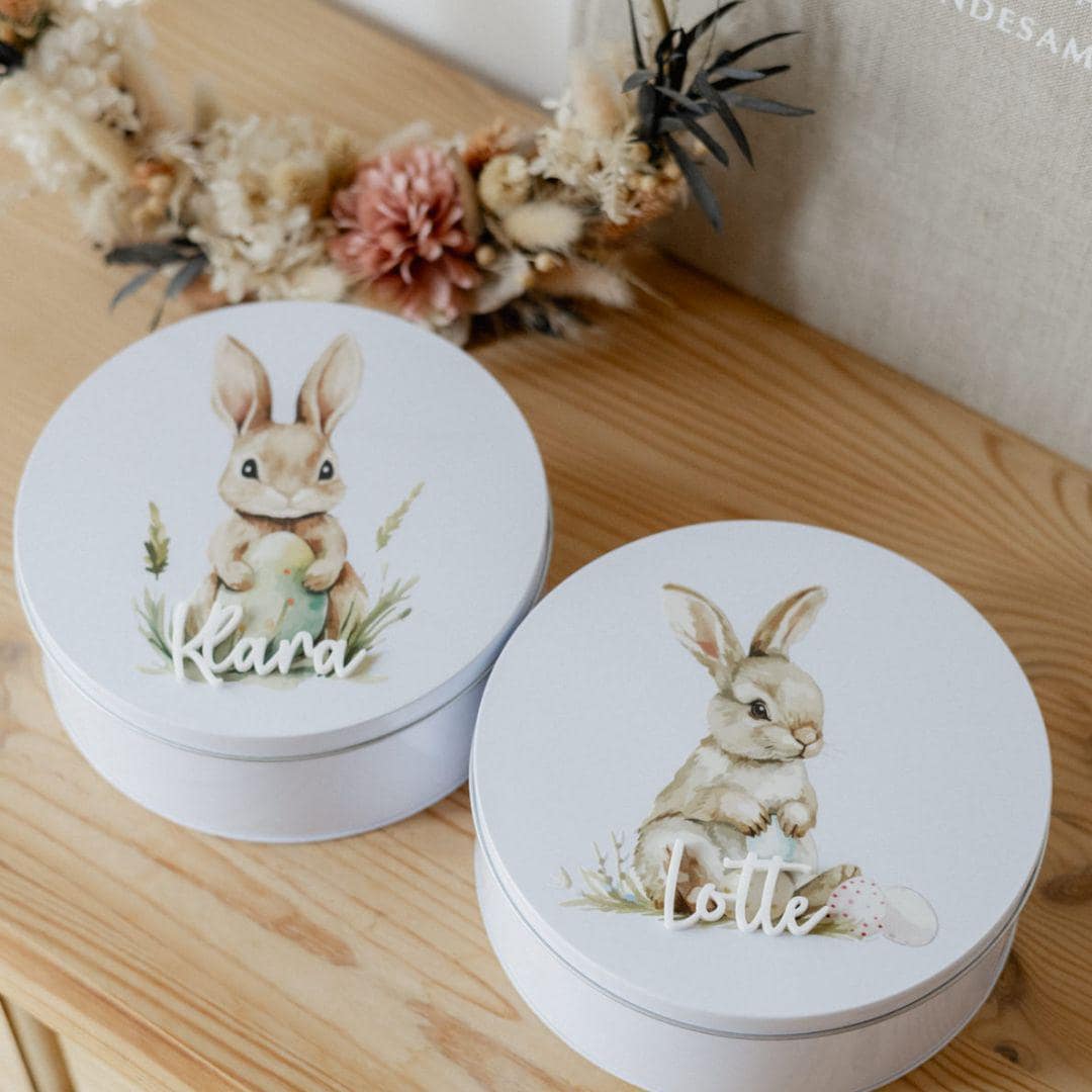 Ostergeschenk für Kinder mit Hasenmotiv und Acrylname