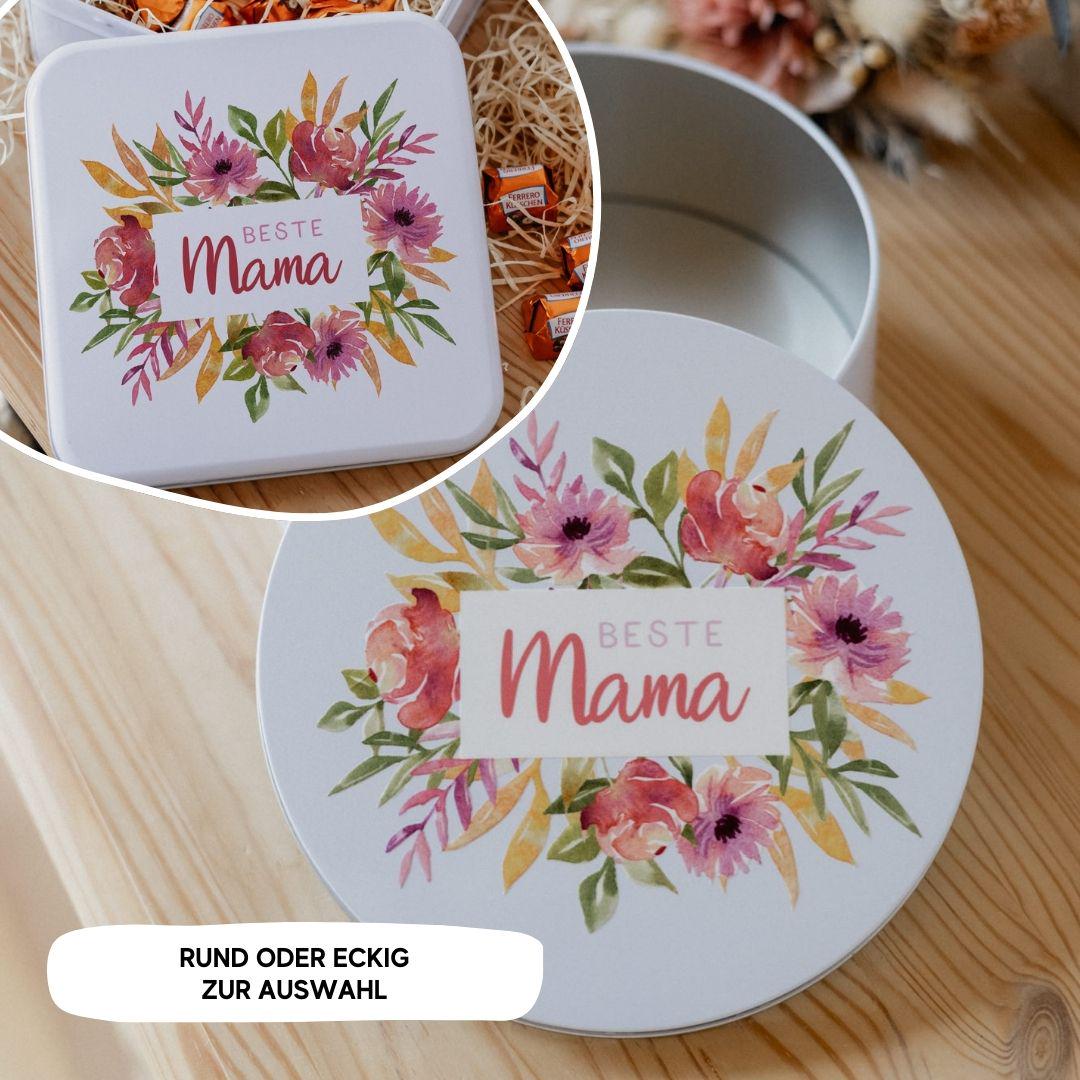 Geschenkbox für Mama zum Muttertag rund