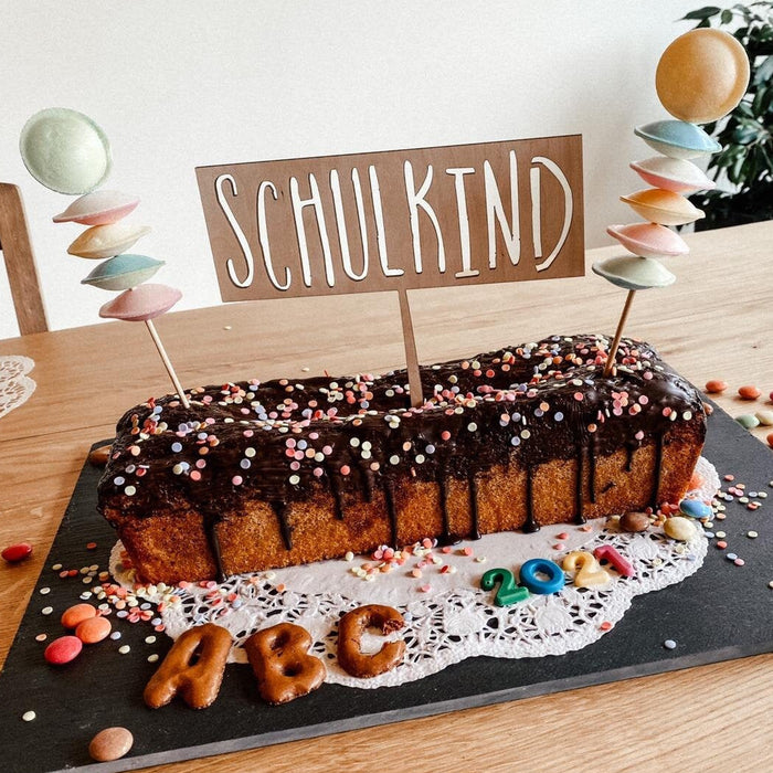 Schulkind Cake Topper / Kuchendeko Schulanfang / Kuchen Topper Schulkind