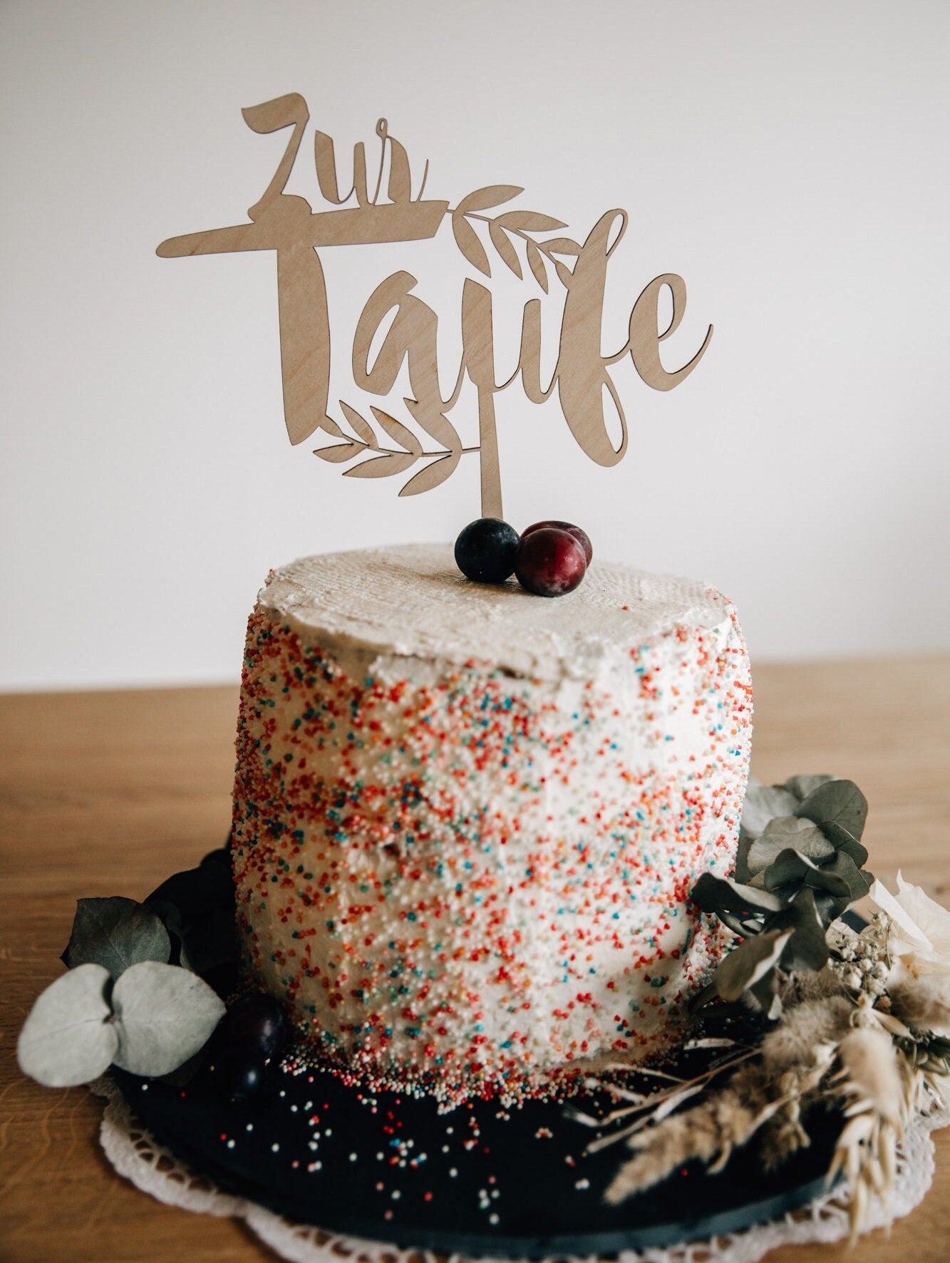 Cake Topper Taufe / Tortenaufsatz/ Kuchendeko Taufe / Kuchen Topper