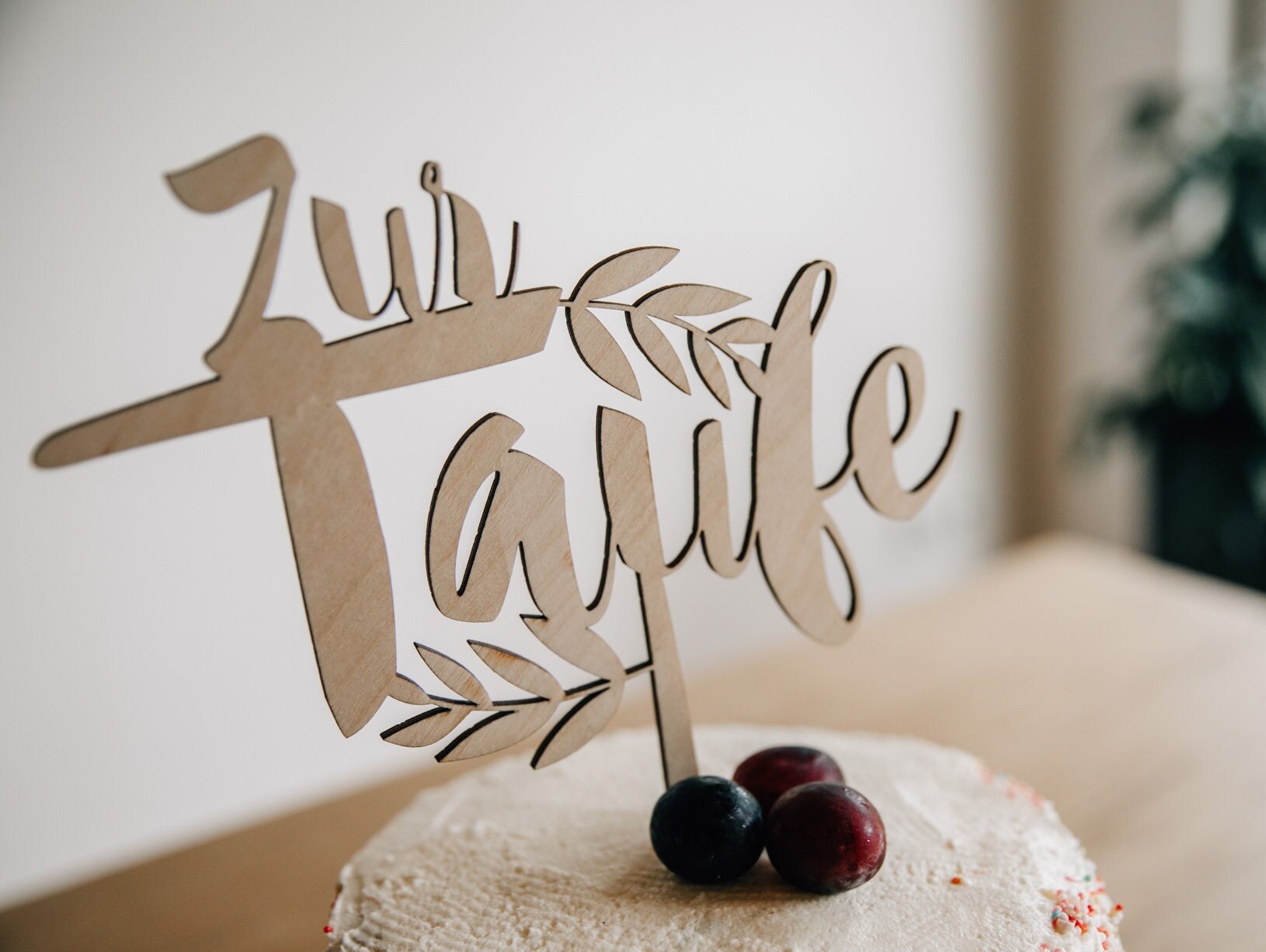 Cake Topper Taufe / Tortenaufsatz/ Kuchendeko Taufe / Kuchen Topper