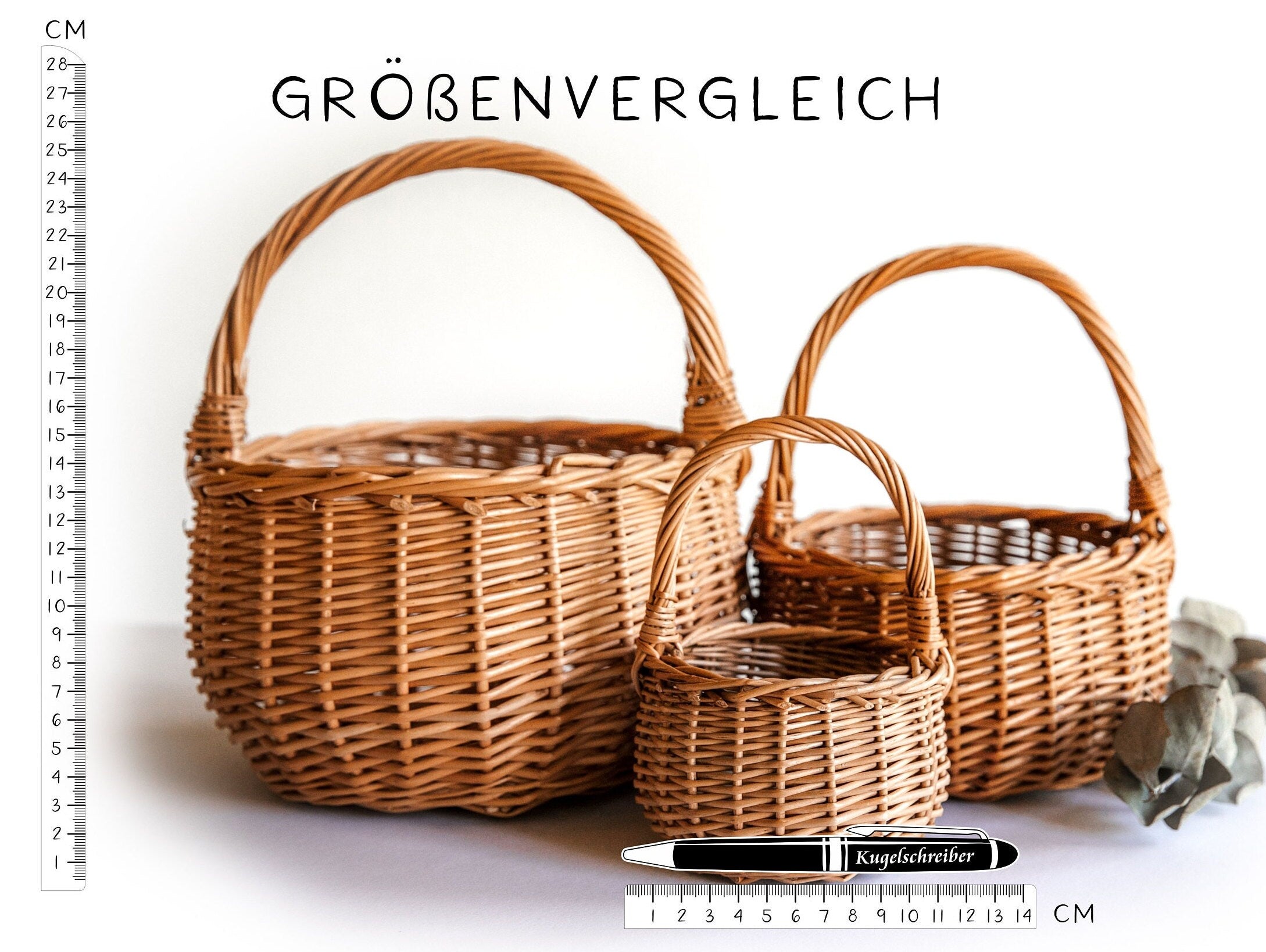 Blumenkind Holzanhänger / Blumenkörbchen für Kinder aus Weide / Blumenkorb / Weidenkorb / Blumenmädchen / Blumenkindanhänger